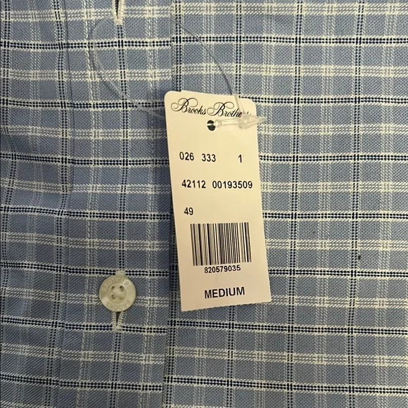 Brooks Brothers Blue Checkered Men's Shirt - Picture 4 of 5